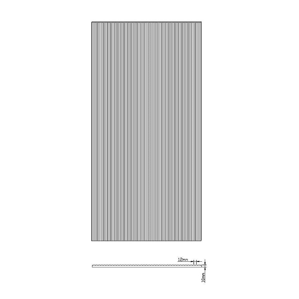 90cm Reeded Glass Shower Screen with Gold F-Brackets and Floor F-Bracket