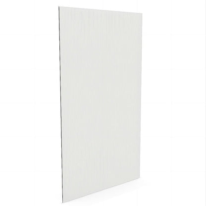 100cm Reeded Glass Shower Screen with Black F-Brackets and Floor F-Bracket V63-917821