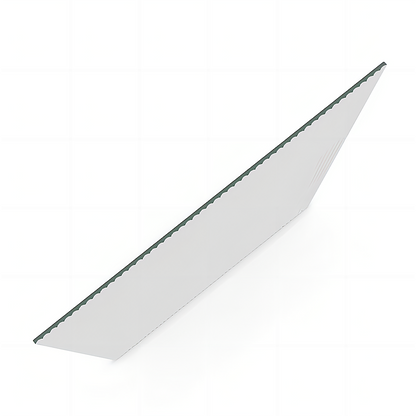 110cm Reeded Glass Shower Screen with Black F-Brackets and Round Pole V63-918321