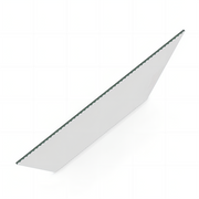110cm Reeded Glass Shower Screen with Gold F-Brackets and Floor F-Bracket