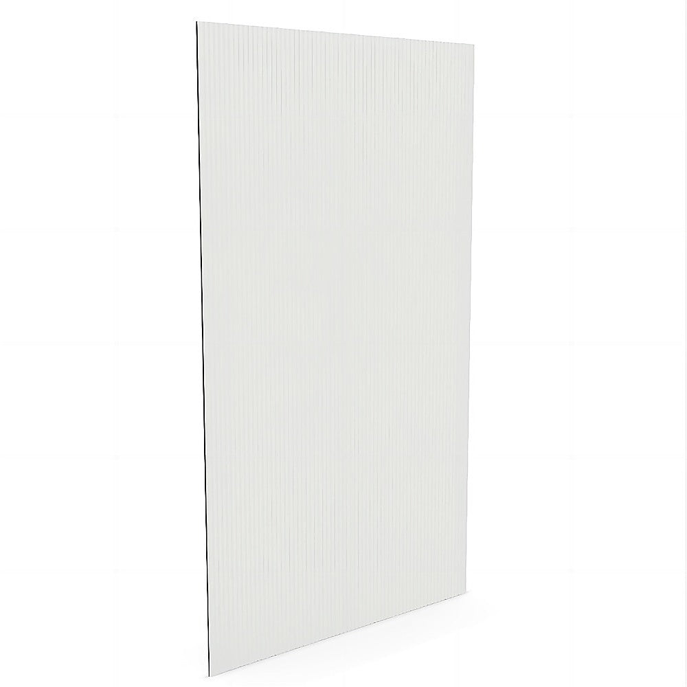 120cm Reeded Glass Shower Screen with Gold Wall Channel and Square Pole V63-920501