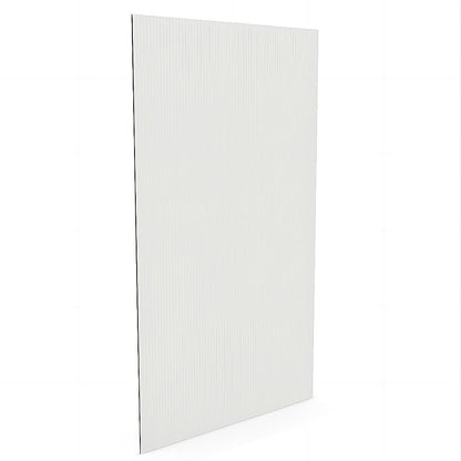 120cm Reeded Glass Shower Screen with Gold Wall Channel and Square Pole V63-920501