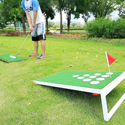 Golf Cornhole Game With Chipping Mats, Golf Balls, Putters V63-920611