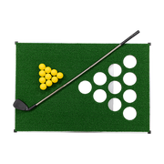 Golf Cornhole Game With Chipping Mats, Golf Balls, Putters V63-920611