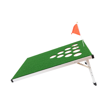 Golf Cornhole Game With Chipping Mats, Golf Balls, Putters V63-920611