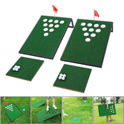 Golf Cornhole Game With Chipping Mats, Golf Balls, Putters V63-920611