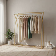 Commercial Clothing Garment Rack Retail Shop in Gold