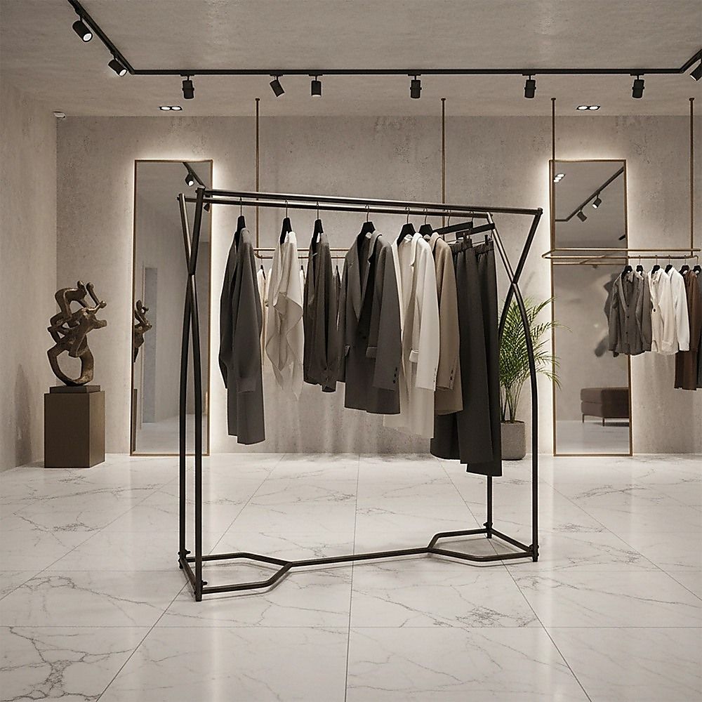 Commercial Clothing Garment Rack Retail Shop in Black V63-920641