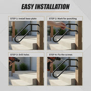 Metal Handrail For Outdoor Indoor Steps Stair Railing Safety Support Rail V63-920651