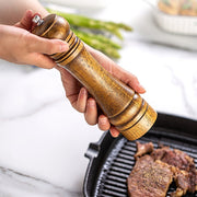 8" Wooden Salt and Pepper Grinder Adjustable Manual Wood Ceramic Core V63-920681