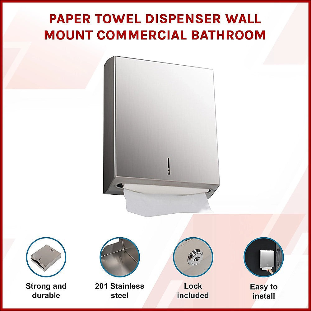 Paper Towel Dispenser Wall Mount Commercial Bathroom V63-920701
