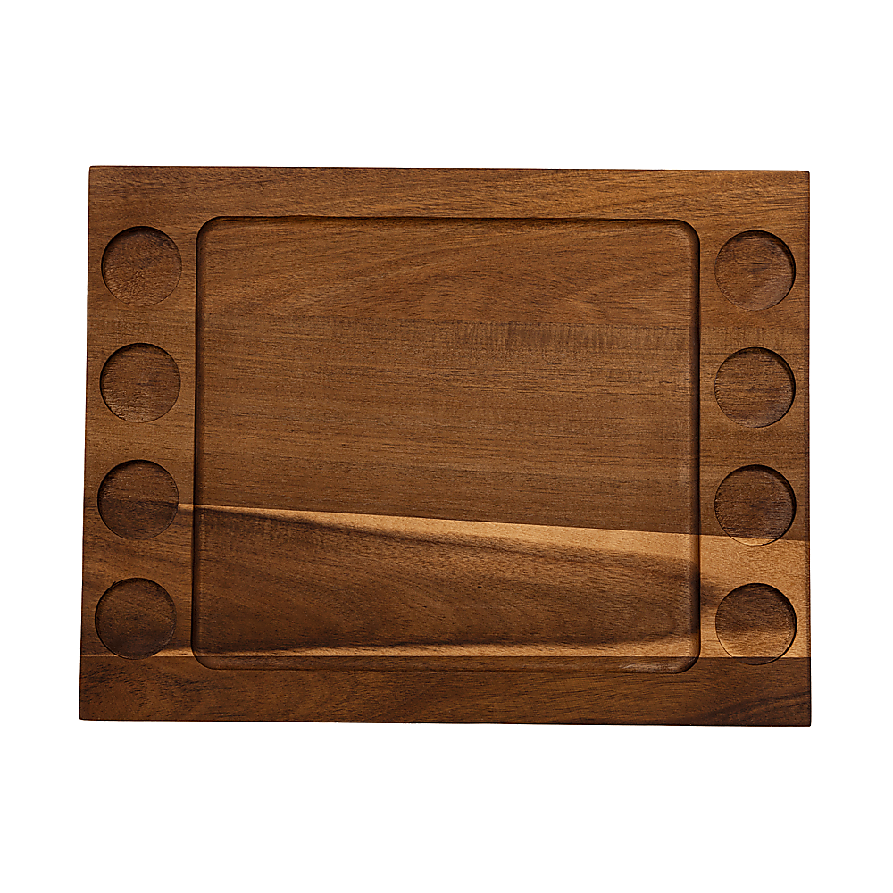 Serving Tray Double Sided Charcuterie Board 8 Sauce Cups Gift V63-920711