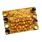 Serving Tray Double Sided Charcuterie Board 8 Sauce Cups Gift V63-920711