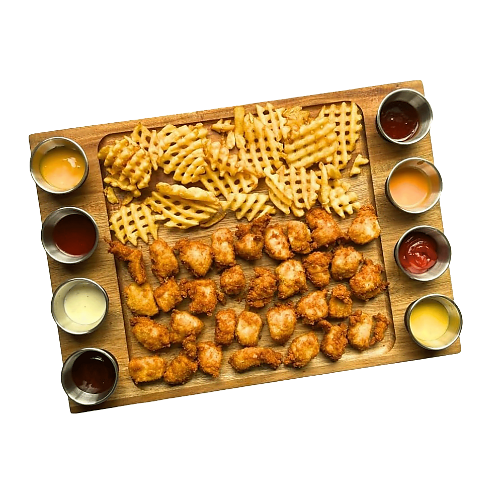Serving Tray Double Sided Charcuterie Board 8 Sauce Cups Gift V63-920711