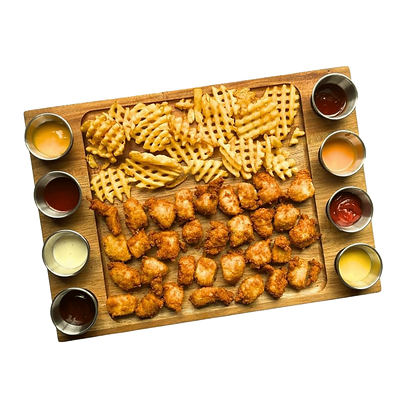 Serving Tray Double Sided Charcuterie Board 8 Sauce Cups Gift V63-920711