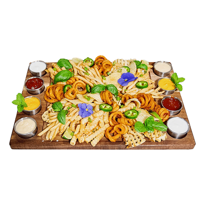 Serving Tray Double Sided Charcuterie Board 8 Sauce Cups Gift V63-920711