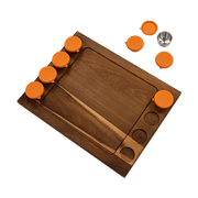 Serving Tray Double Sided Charcuterie Board 8 Sauce Cups Gift V63-920711