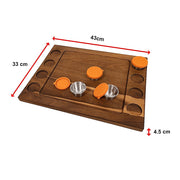 Serving Tray Double Sided Charcuterie Board 8 Sauce Cups Gift V63-920711