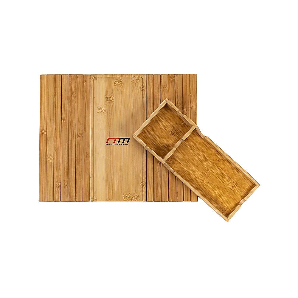 Bamboo Sofa Arm Tray Couch Phone Holder Anti-Slip for Snacks Drinks V63-920721