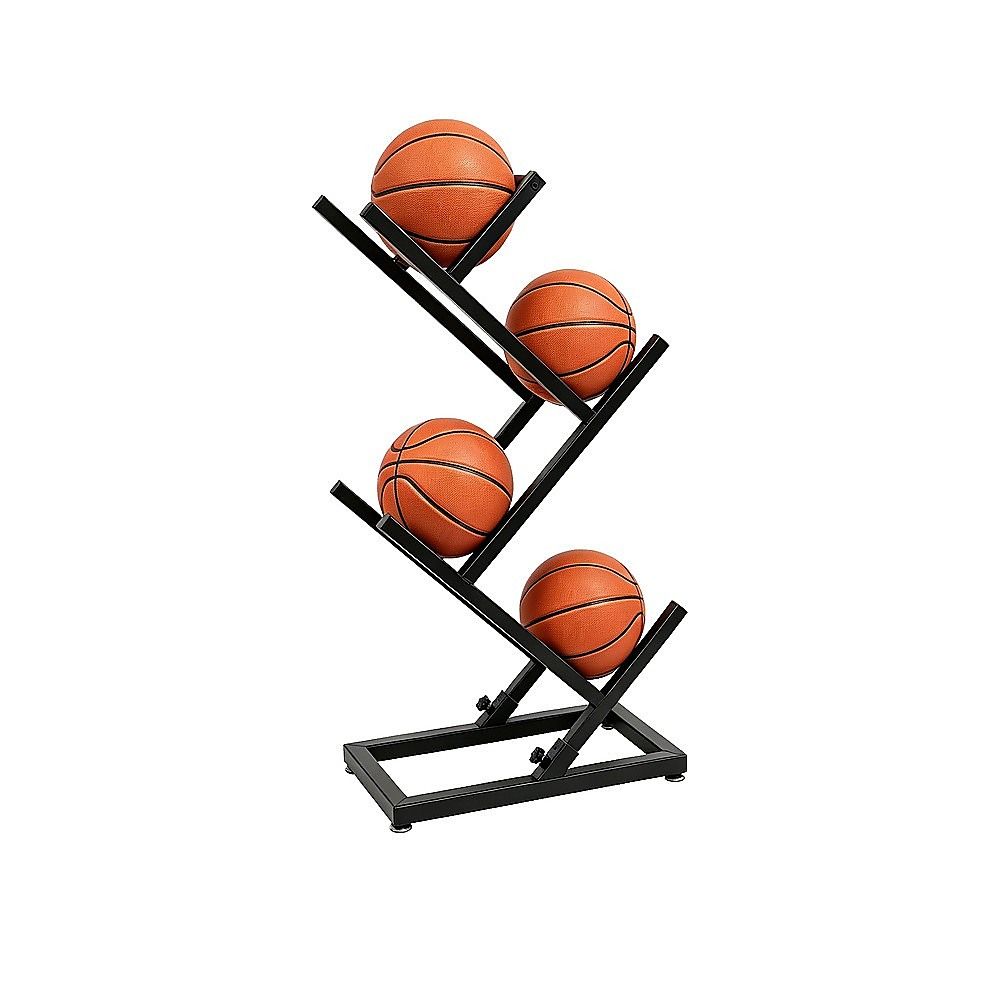 Ball Trolley Rack Display Stand For Basketball Football Storage Heavy Duty Rolling Organiser For Sports V63-920731