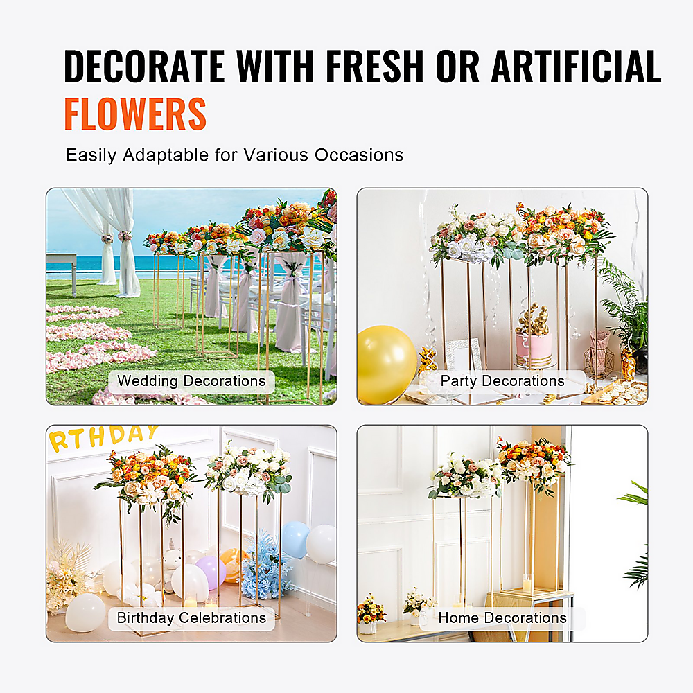Gold Metal Flower Stand V63-920771