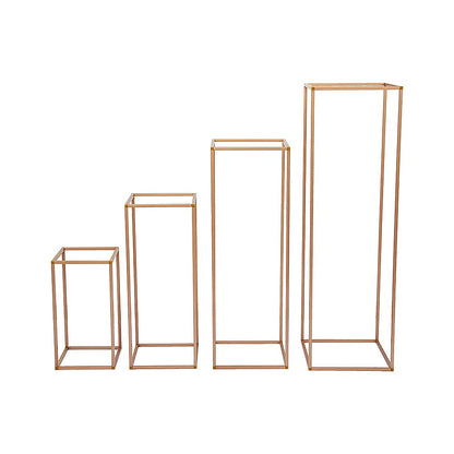 Rose Gold Metal Flower Stand V63-920781