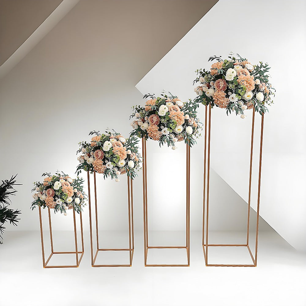 Rose Gold Metal Flower Stand V63-920781
