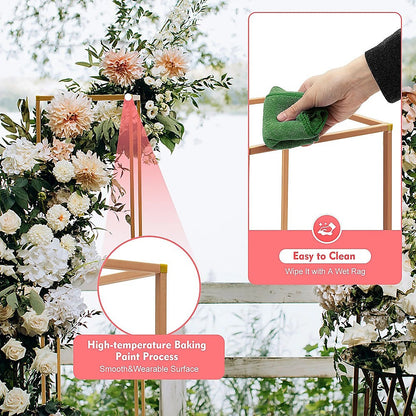 Rose Gold Metal Flower Stand V63-920781