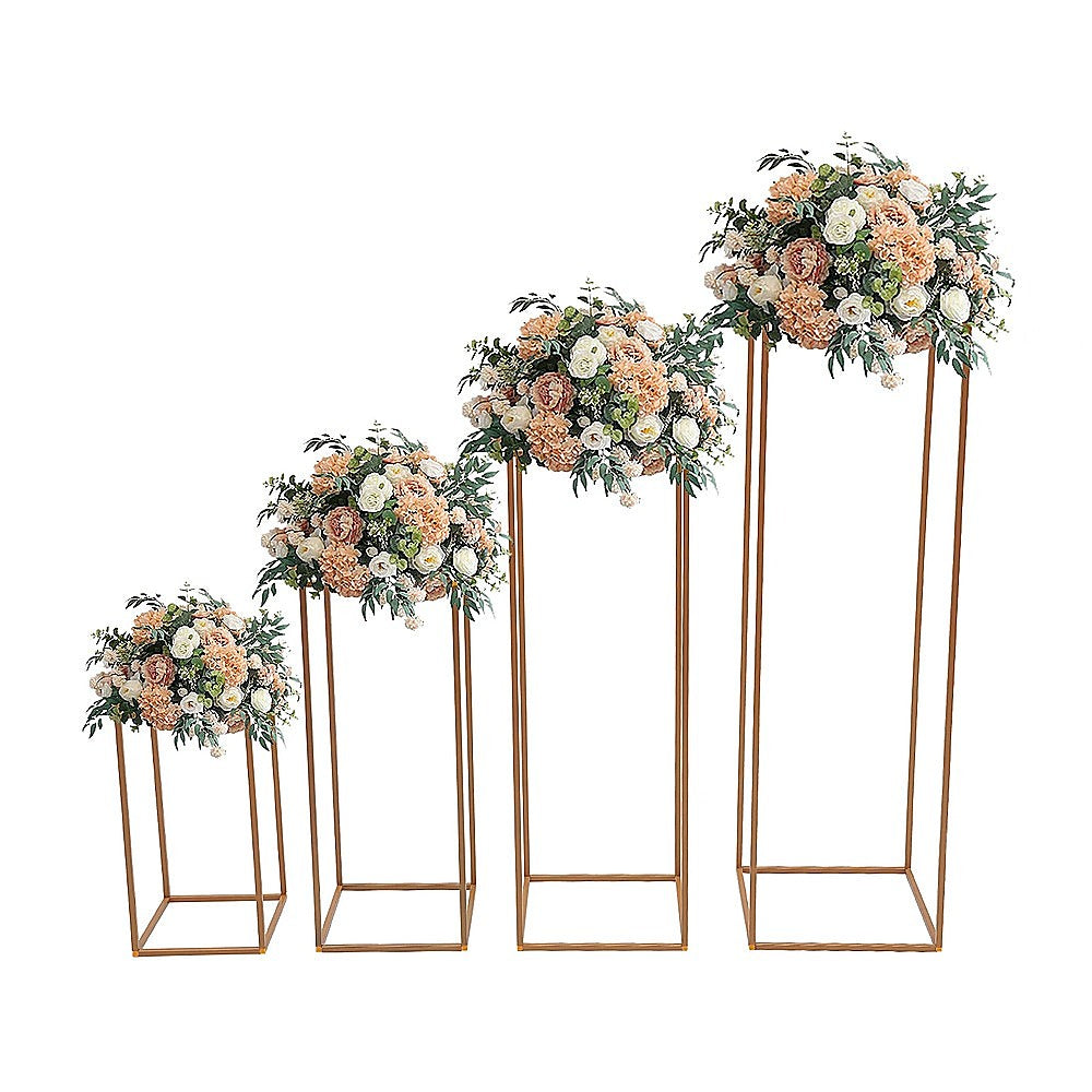 Rose Gold Metal Flower Stand V63-920781