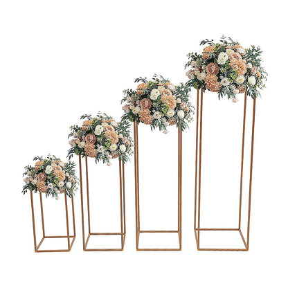Rose Gold Metal Flower Stand V63-920781