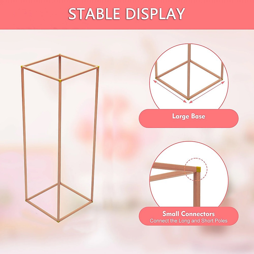 Rose Gold Metal Flower Stand V63-920781