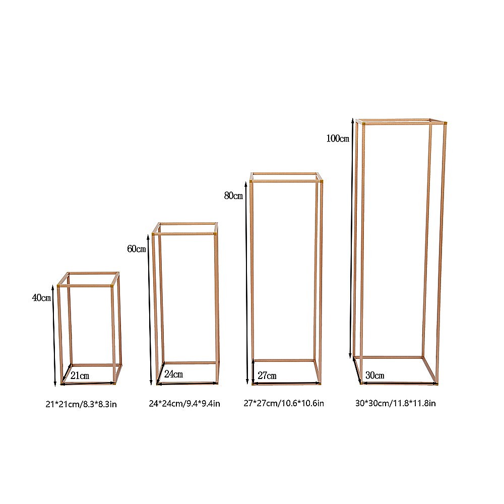 Rose Gold Metal Flower Stand V63-920781