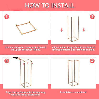 Rose Gold Metal Flower Stand V63-920781