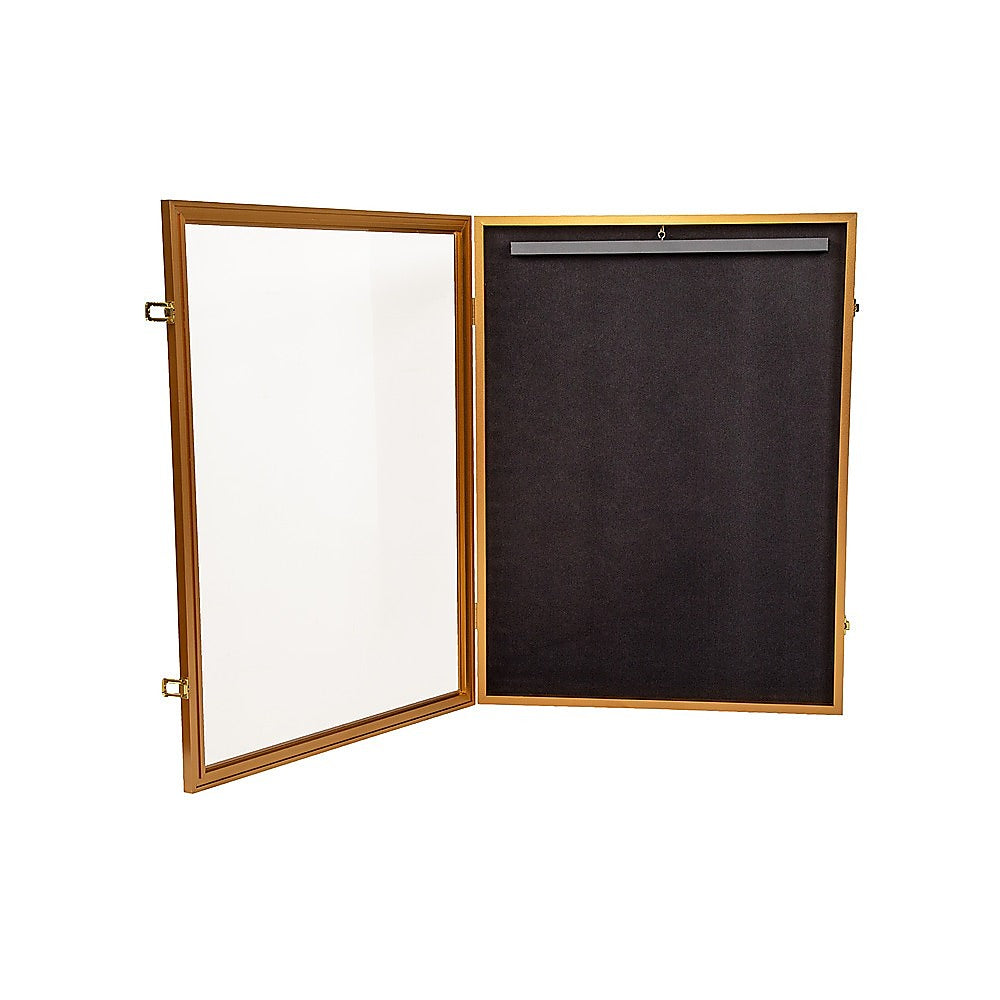 Wall Display/Case Lockable Rack 80cm Football Basketball Jersey Storage Box in Gold V63-920851