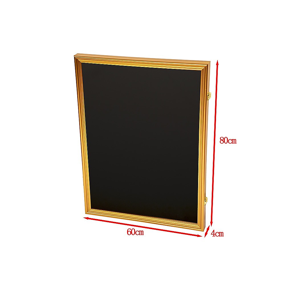 Wall Display/Case Lockable Rack 80cm Football Basketball Jersey Storage Box in Gold V63-920851