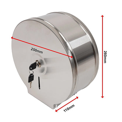 Brushed Stainless Steel Wall Mounted Toilet Paper Towel Dispenser V63-920871