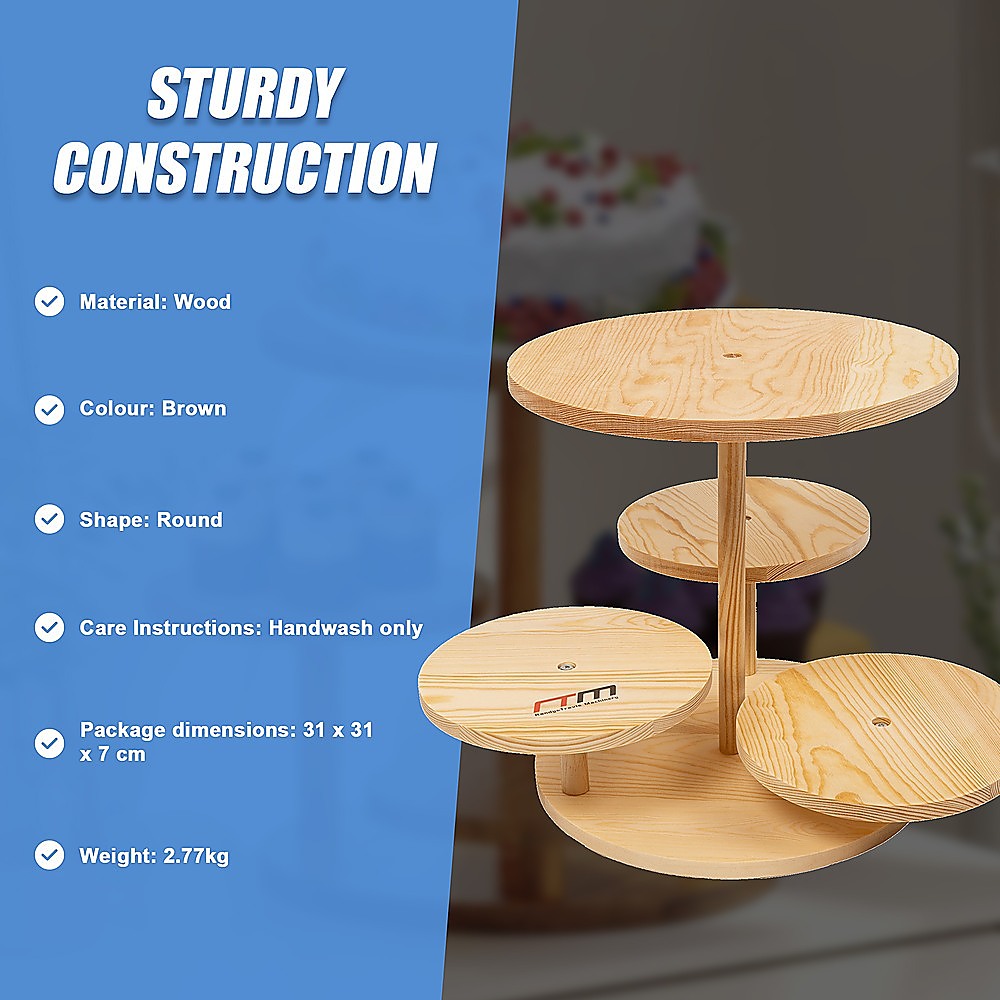 4 Tier Round Dessert Stand Tower Cake Cupcake Display V63-920921
