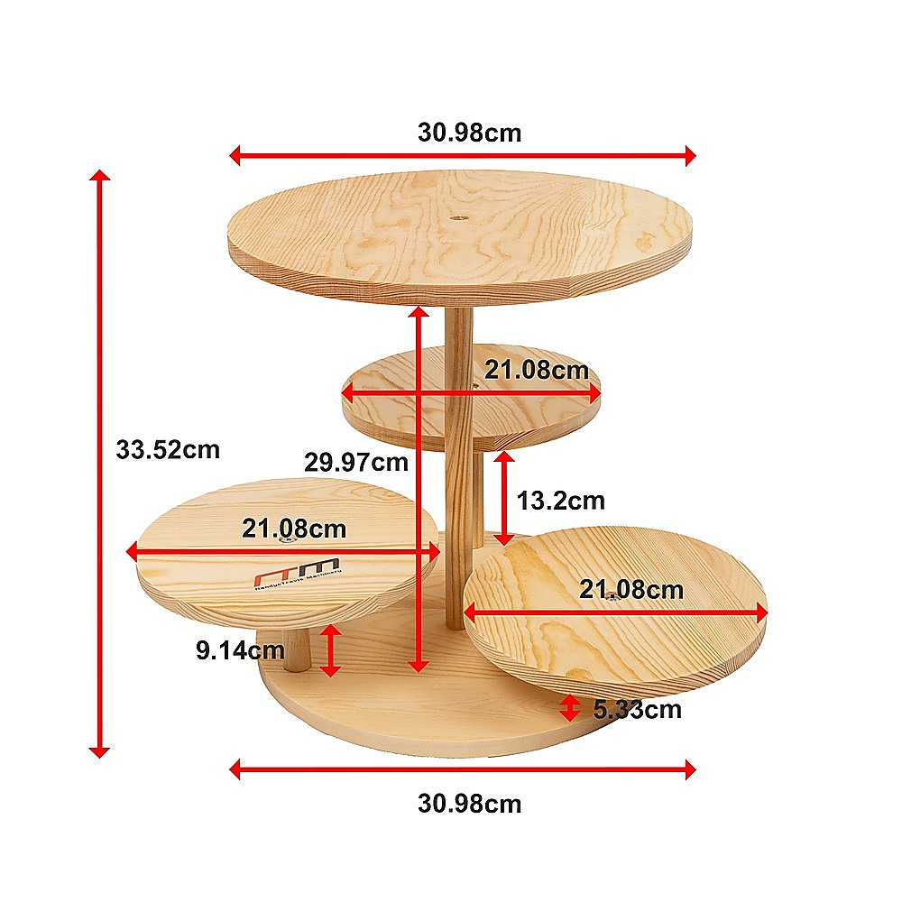4 Tier Round Dessert Stand Tower Cake Cupcake Display V63-920921