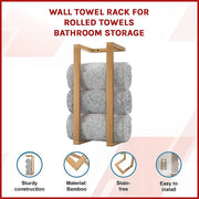Wall Towel Rack for Rolled Towels Bathroom Storage V63-920931