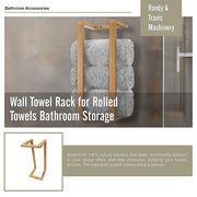 Wall Towel Rack for Rolled Towels Bathroom Storage V63-920931
