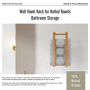 Wall Towel Rack for Rolled Towels Bathroom Storage V63-920931