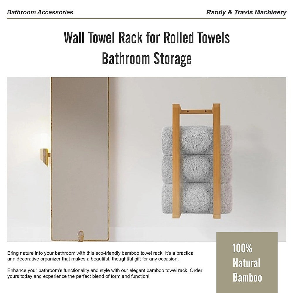 Wall Towel Rack for Rolled Towels Bathroom Storage V63-920931