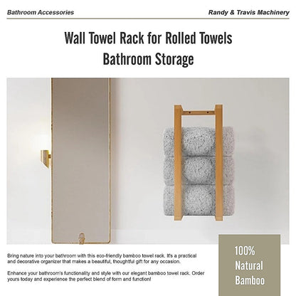 Wall Towel Rack for Rolled Towels Bathroom Storage V63-920931