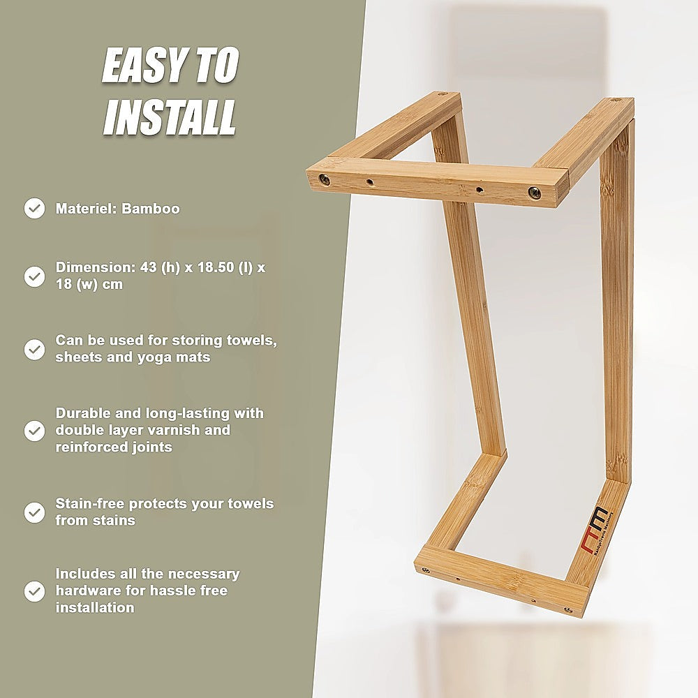 Wall Towel Rack for Rolled Towels Bathroom Storage V63-920931