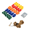 Jungle Gym Rock Climbing Holds Kids Wall Mounting Hardware Knotted Rope 25 Handles Playground V63-920951