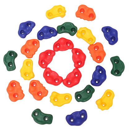 Jungle Gym Rock Climbing Holds Kids Wall Mounting Hardware Knotted Rope 25 Handles Playground V63-920951
