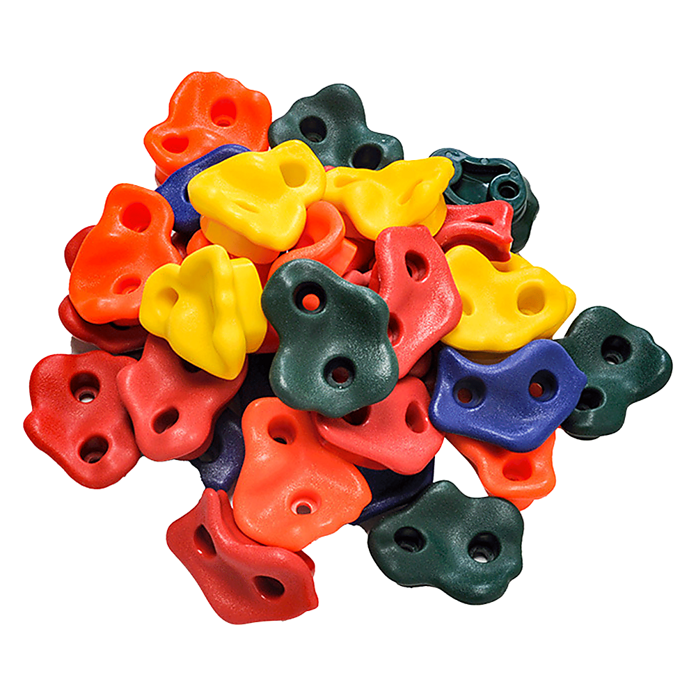 Jungle Gym Rock Climbing Holds Kids Wall Mounting Hardware Knotted Rope 25 Handles Playground V63-920951