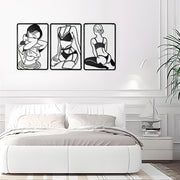 3pc Modern Metal Wall Art Decor Abstract Minimalist Decoration V63-920981