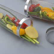 2pc BBQ Basket Round Campfire Grid Cookware V63-920991