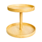 2-Tier Bamboo Lazy Susan Turntable Organizer for Kitchen Counter Cabinet V63-921011